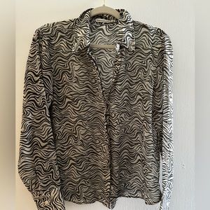 Abercrombie Sheer Zebra Button up